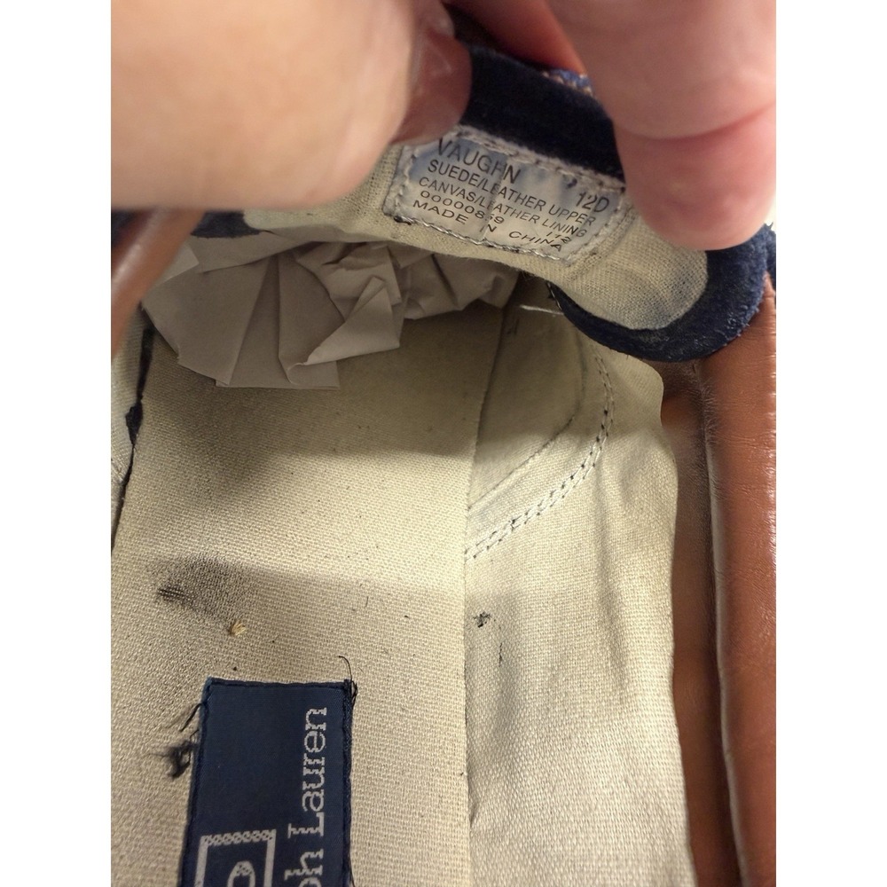 Polo Ralph Lauren Vaughn Navy Blue Suede Fashion Sneakers Men's Size 12D - Picture 10 of 10